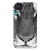 Black White Tiger iPhone 4 Covers