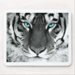 Black White Tiger Mouse Pads