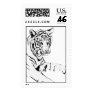 Black & White Tiger Stamp