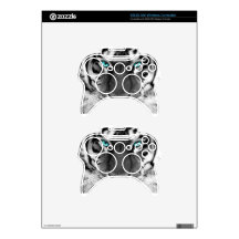 Black White Tiger Xbox 360 Controller Skins