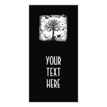 Black & White Tree Butterfly Silhouette Photo Card