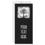 Black &amp; White Tree Butterfly Silhouette Full Color Rack Card
