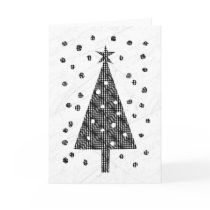 Black & White Tree & Snow Card