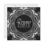 Black & White Tribal Flower Dinner Party Invitatio Invitations