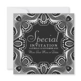 Black White Tribal Goddess Art Party Invitation invitation