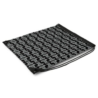 Black White Tribal Pattern Cinch Bags
