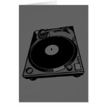 Black &amp; White Turntable Greeting Card
