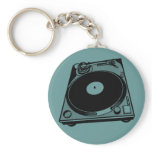 Black &amp; White Turntable Key Chains