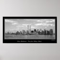 Black & White Twin Towers poster posters