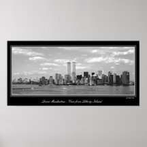 Black & White Twin Towers poster