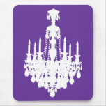 Black & White Vintage Chandelier Graphic Mouse Pad