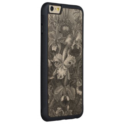 Black&White Vintage Floral Painting Carved® Maple iPhone 6 Plus Bumper Case
