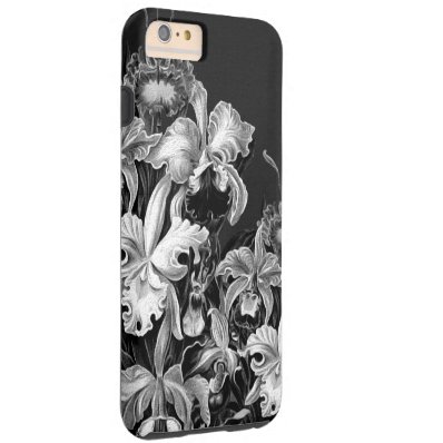 Black&White Vintage Flowers Tough iPhone 6 Plus Case