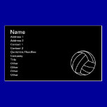 BLACK & WHITE VOLLEYBALL summer sports beach fun business cards