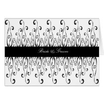 Black & White Wedding Curls cards
