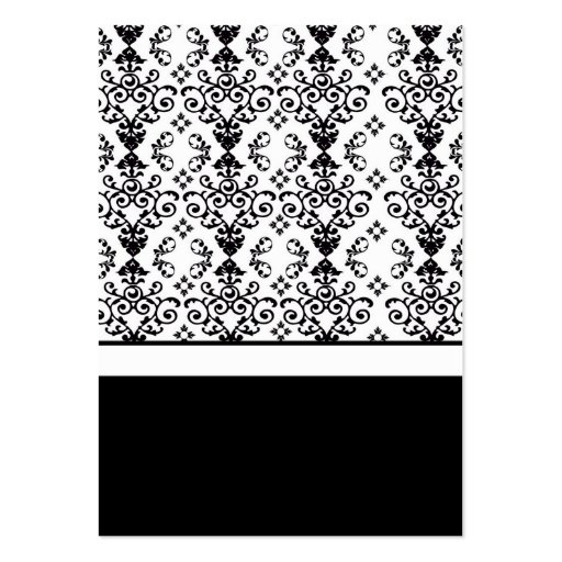 Black & White Wedding Invitation Card Inserts Business Cards (front side)