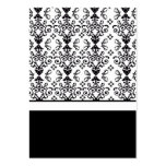 Black & White Wedding Invitation Card Inserts Business Cards
