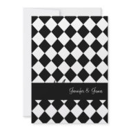 Black White Wedding Invitations Monograms Names invitation