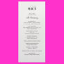 Black & White Wedding Program Rack Cards