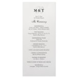 Black &amp; White Wedding Program Rack Cards