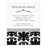 Black & White Wedding Rehearsal Dinner Invitations