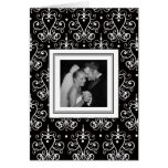 Black & White Wedding Thank You Notes Greeting Card