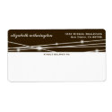 Black white wire glow contemporary snow mailing label