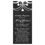 Black white with chandielr wedding Program Customized Rack Card