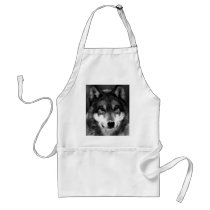 Black & White Wolf Aprons