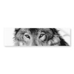 Black & White Wolf Bumper Stickers