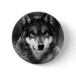 Black & White Wolf buttons