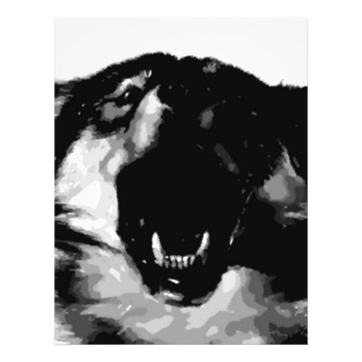 Black &amp; White Wolf Personalized Flyer by made_in_atlantis