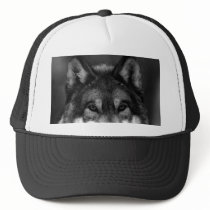 Black & White Wolf Mesh Hat