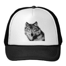 Black & White Wolf Hat