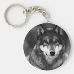 Black & White Wolf Keychains