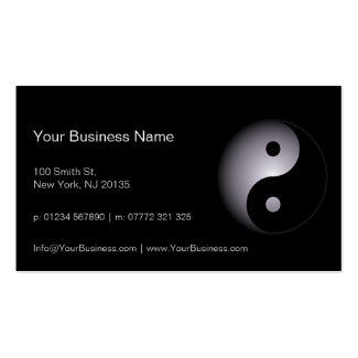 Black White Yin Yang Professional - Business Card Business Card Template