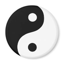 Black & White Yin Yang Symbol Magnet