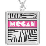 Black & White Zebra Fashion Necklace
