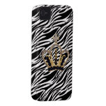 Black& White Zebra Princess iPhone 4 Case