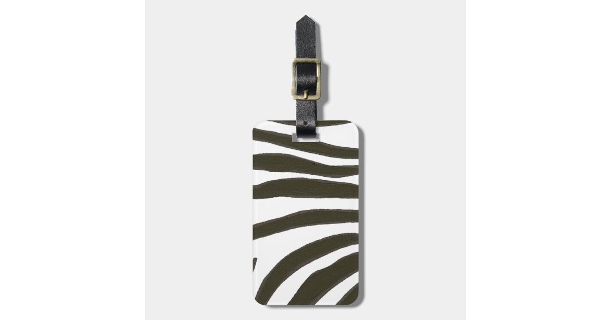 Black White Zebra Print Personalized Luggage Tags Zazzle