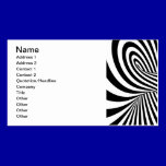 BLACK WHITE ZEBRA SWIRLS PATTERNS OPTICAL ILLUSION business cards