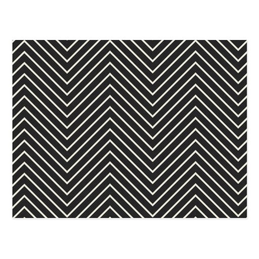BLACK WHITE ZIGZAG ILLUSIONS ZIG ZAG OPTICAL DIGIT POSTCARD Zazzle