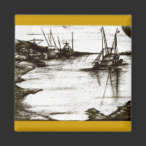 Black&whiteharbour magnets by marylouroche Black&whiteharbour magnets