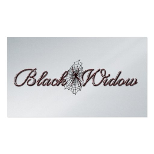 Black Widow Business Cards (back side)