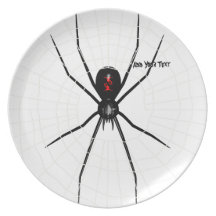 Black Widow design Dinner Plates