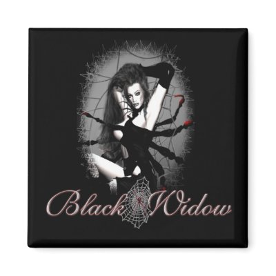Black Widow Magnets by MoonArtandDesigns