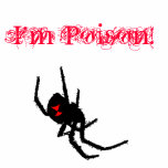black widow on web, I'm Poison! t-shirts