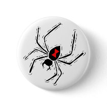 Black Widow Spider Button