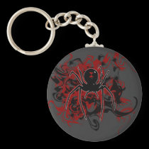 Black Widow Spider Keychain keychains