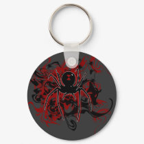 Black Widow Spider Keychain